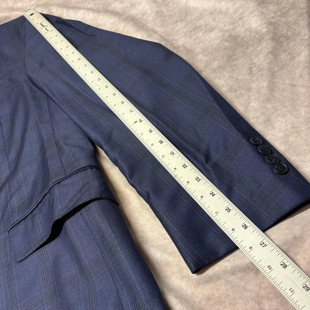 Peter Millar Flynn Classic Fit Blue Wool Suit Men's 50T 2 Piece Suit $895 - Picture 7 of 16